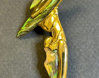 Vintage Art Deco Lady with hat brooch