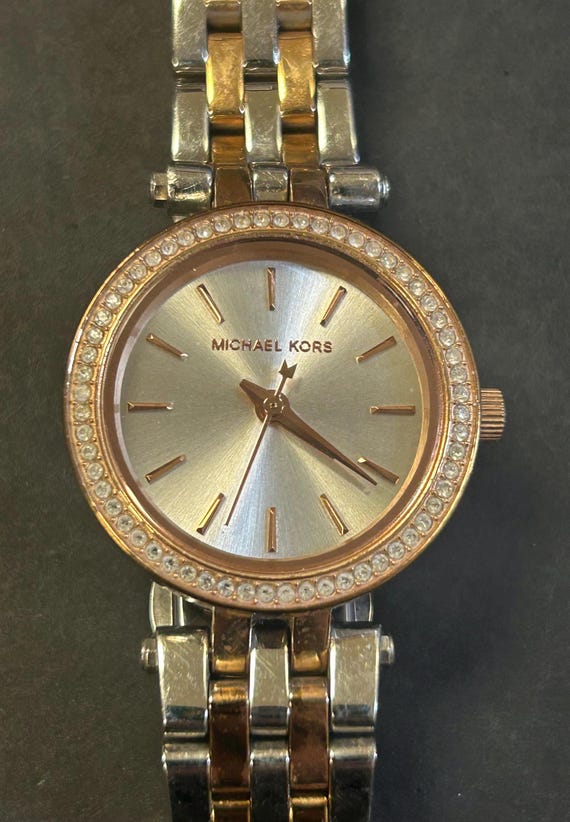 Michael Kors Petite Darci Watch Michael Kors Darci Silver Dial Silver Steel Strap Watch for  main image 4