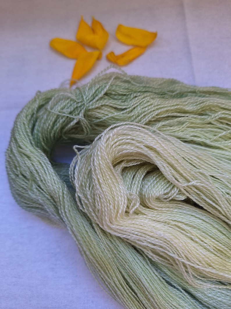 Pode incluir: Um novelo de fio com um degrad&ecirc; de cores verde e branco. O fio &eacute; macio e felpudo, e &eacute; perfeito para tricotar ou fazer croch&ecirc;.