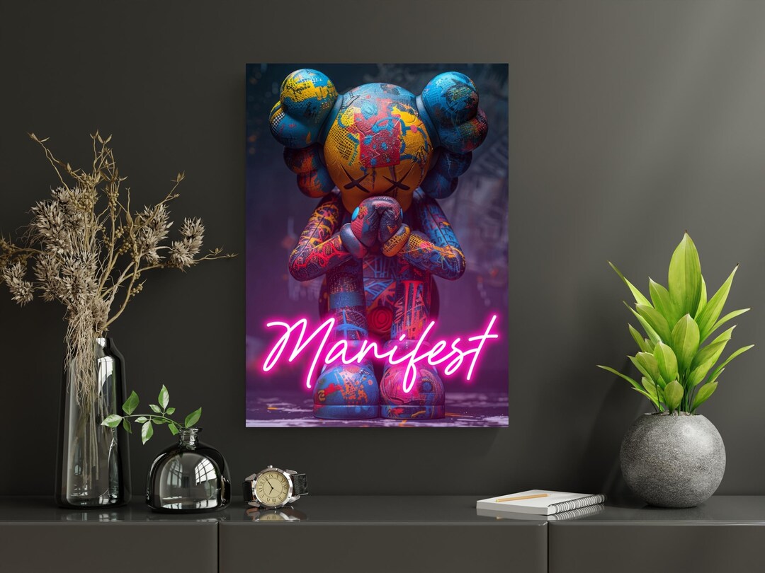 Manifest Quote Neon Wall Art, Pop Art LED Sign - Custom Neon Sign ...