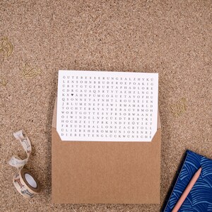 #1620 Carte typographique avec enveloppe