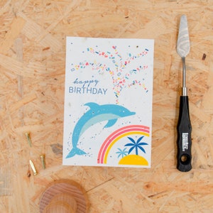 Delfin #1280 Carte Postale A6 Samenpapier