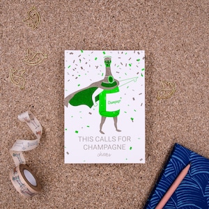 Champagne #1630 Cartolina tipografica A6