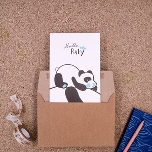 Baby Panda Bär #1840 Buchdruck-Karte mit Umschlag