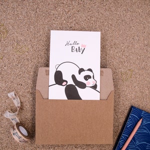 Baby Panda Bär #1841 Buchdruck-Karte mit Umschlag