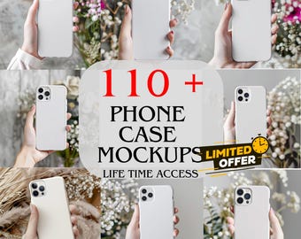 Phone Case Mockup Bundle | 110+ JPG Templates (Digital Download)
