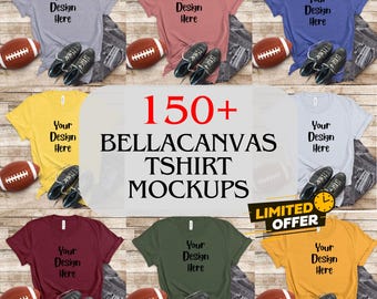150+ Bella Canvas T-Shirt Mockup Bundle, Apparel Mockups (Digital Download)