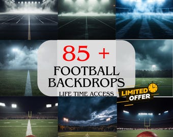 Football Backdrop Bundle | 85+ Game Day Photo Booth Designs (Digital Download)
