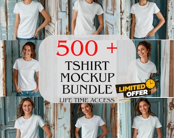 Comfort Colors T-Shirt Mockup Bundle | 500+ PNG Mockups (Digital Download)