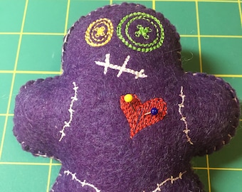 VooDoo Poppet Wrist Pincushion - Choose your Color - MadeToOrder & Customizable