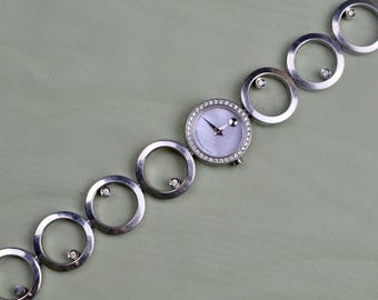 Vintage Movado womens silver watch