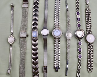 montre vintage argentée pour femme