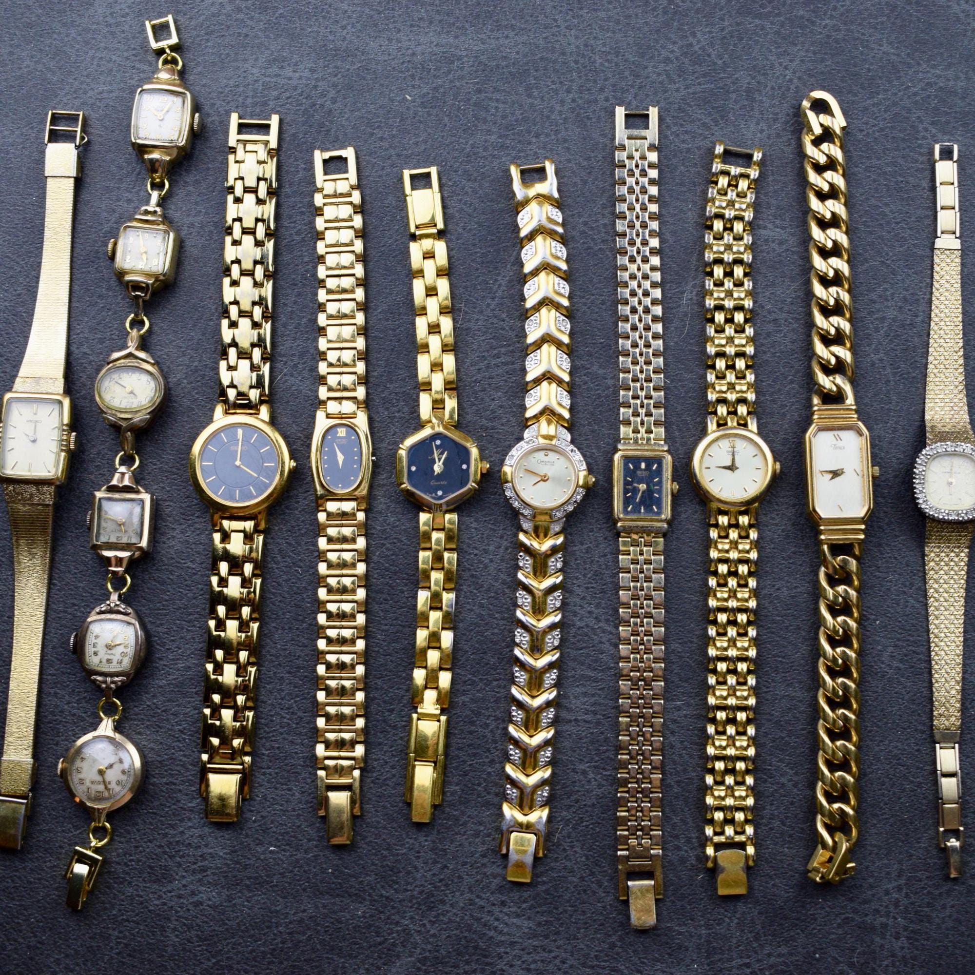Vintage gold seiko watch women - Etsy 日本