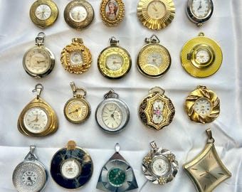 20 watch pendants gold toned watches, sold separately