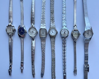 Silver vintage women&#39;s watches
