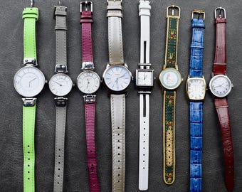 Leather vintage women's watches