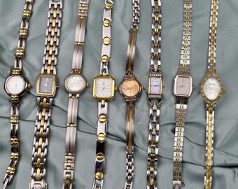 Vintage - F2 Fossil women\'s two-tone wrist watch with a mother-of-pearl face Fossil F2 Mother of Pearl Women main image 2