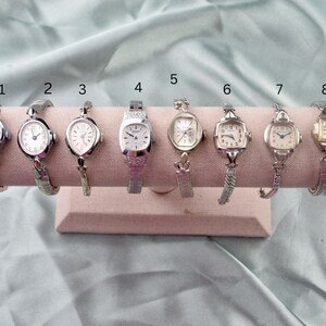 Vintage Silver Watch for Women, Wristwatch, Antique Feminine Mechanical Watch, Anniversary Gift for Her bild 5