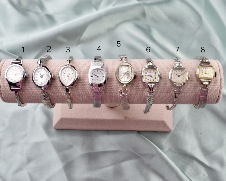 Vintage Silver Watch for Women, Wristwatch, Antique Feminine Mechanical Watch, Anniversary Gift for Her bild 5