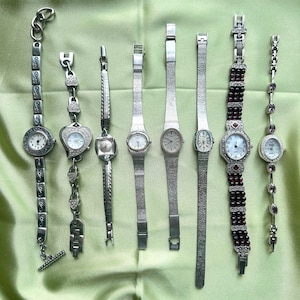 Womens vintage silver watches