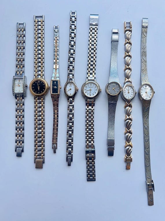 Gold and Silver Two Toned Womens Watches - Etsy display picture 1