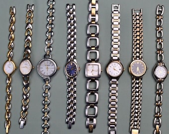 Gold and silver two toned womens vintage watches