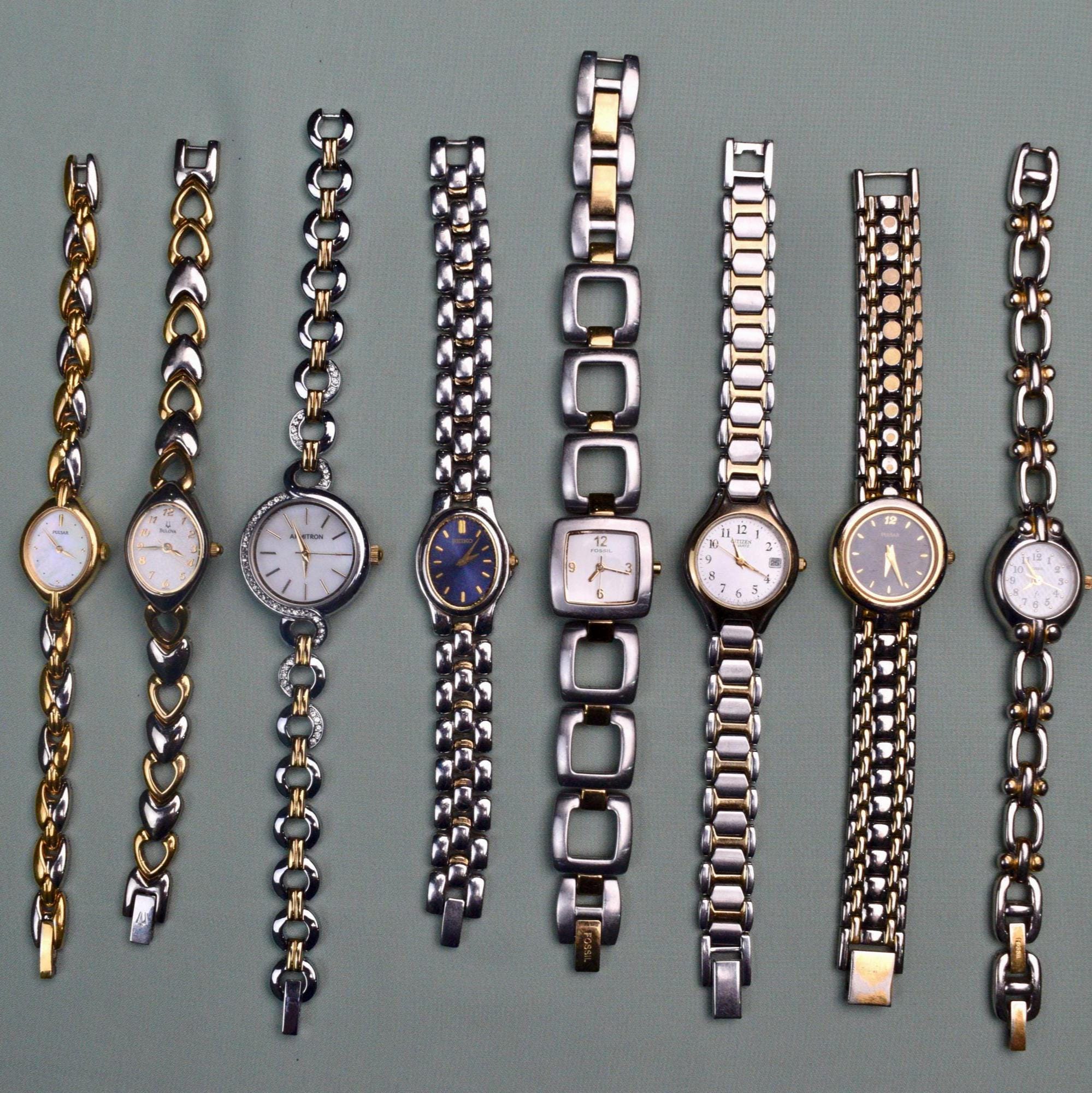 Gold and Silver Two Toned Womens Vintage Watches - Etsy Israel display picture 1
