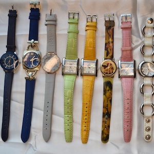 8 colorful leather watches sold separately