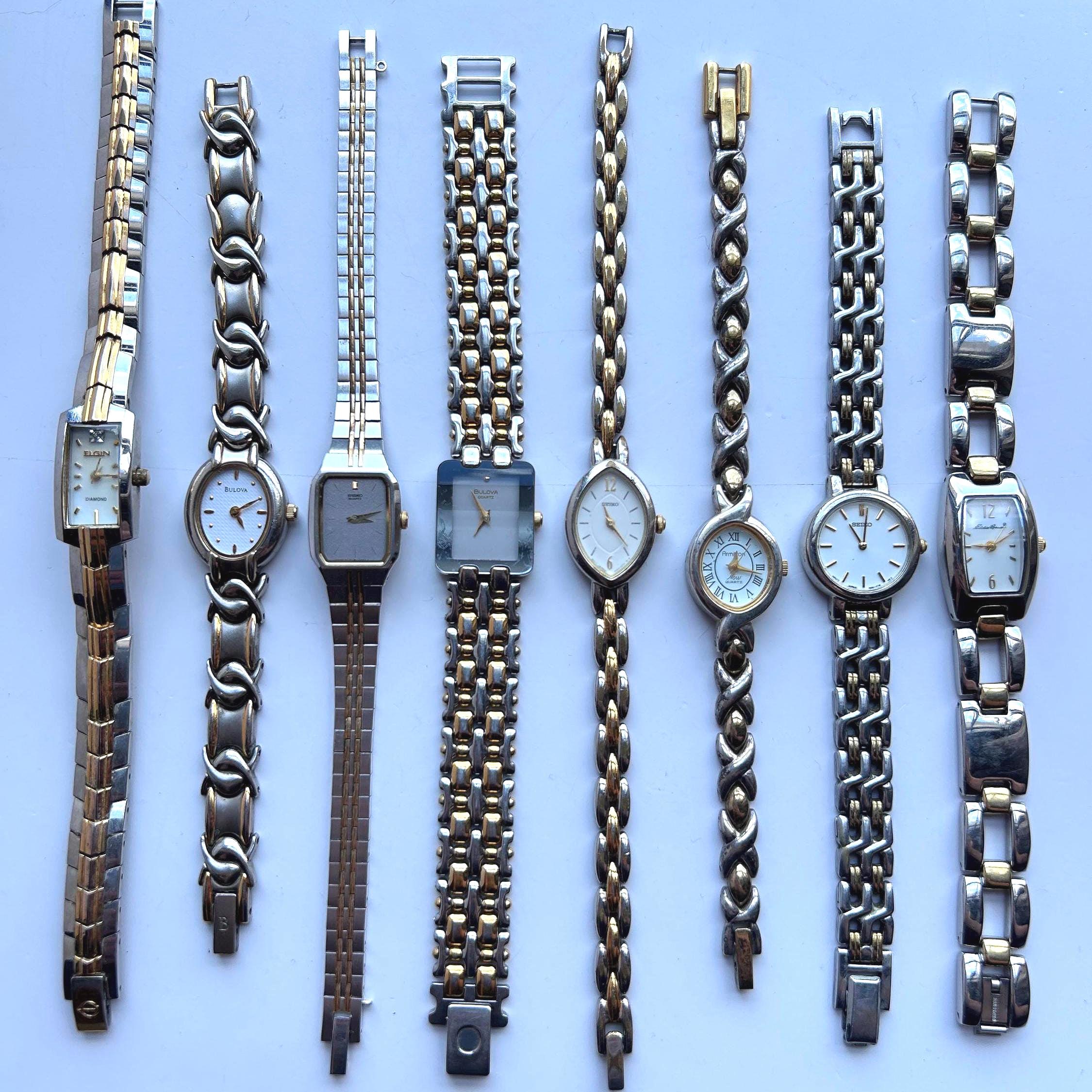 ゴールドとシルバーのツートンカラーのレディース腕時計 - Etsy 日本