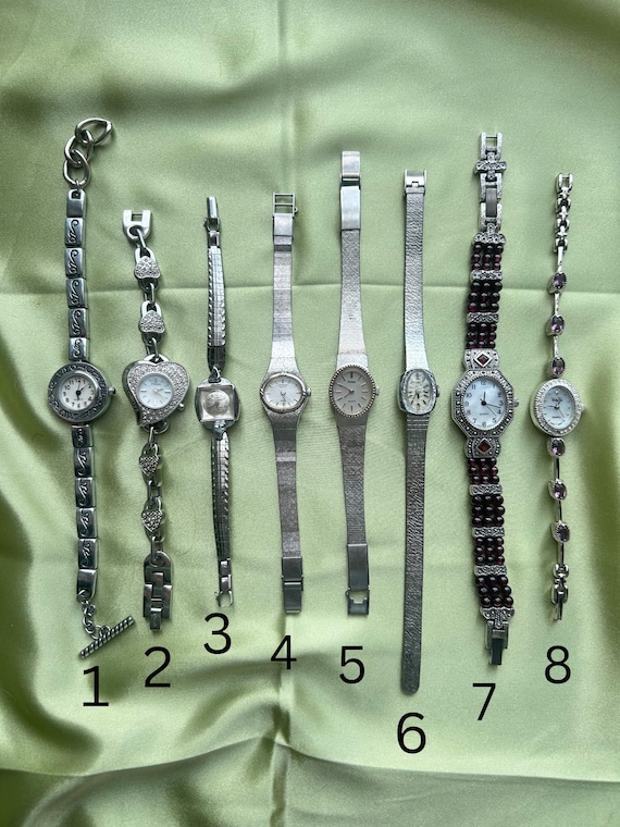 Womens vintage silver watches