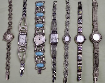 ヴィンテージ スターリング シルバー マーカサイト ウォッチ