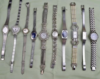 Womens vintage silver watches