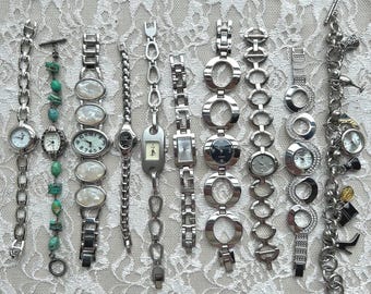 Vintage Ancre 15 Rubis Dainty Ornate Silver Stretch Watch  display picture 1