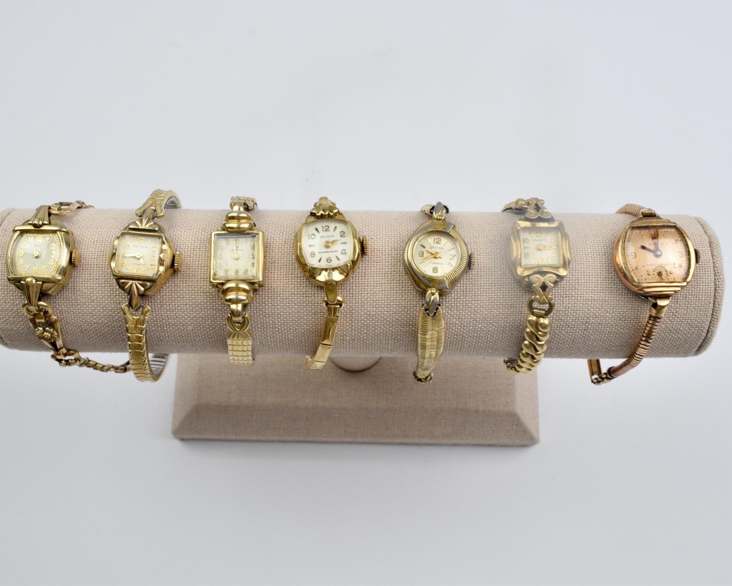 Montre Vintage NET Pour Femme - Bracelet Plaqué Or Style Art Déco - Occasion Rare