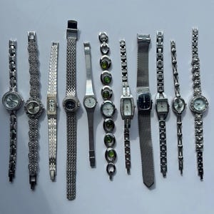 Womens vintage silver watches