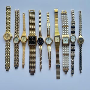 Gold toned womens watches, sold separately
