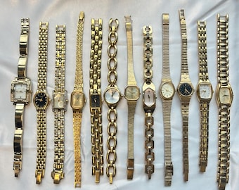 Vintage 90s Ladies Seiko Gold Plated Watch With Diamonds - Etsy