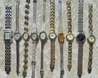 Two toned/mixed metal womens vintage watches