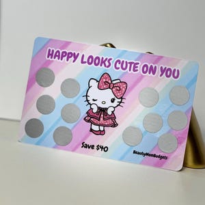 Sfida di risparmio con Hello Kitty Scratch off // Hello ti sta bene // A5 // Risparmia 40