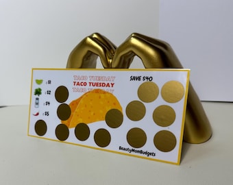 Taco Tuesday Scratch Off Savings Challenge | A6 | Save 40