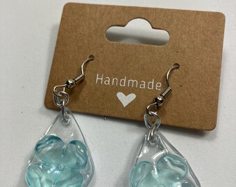 flower teardrop resin earrings