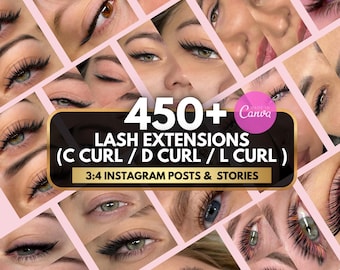 Lash extensions instagram templates, Lash Photo Templates | Lash Extension Template | Lash Artist Social Media Post , lash tech canva