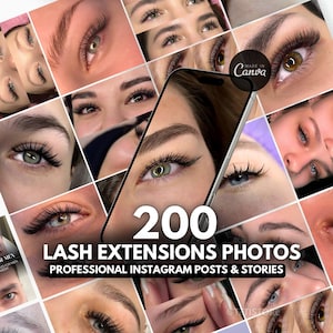 Lash extensions photo Instagram post| Lash texh Post Templates | Lash Extension Template | Lash Artist Social Media Post , lash canva
