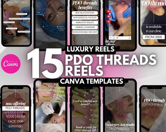 PDO Threads reels Instagram reels, PDO Facial Threads video reels, Facial thread lift Instagram reels