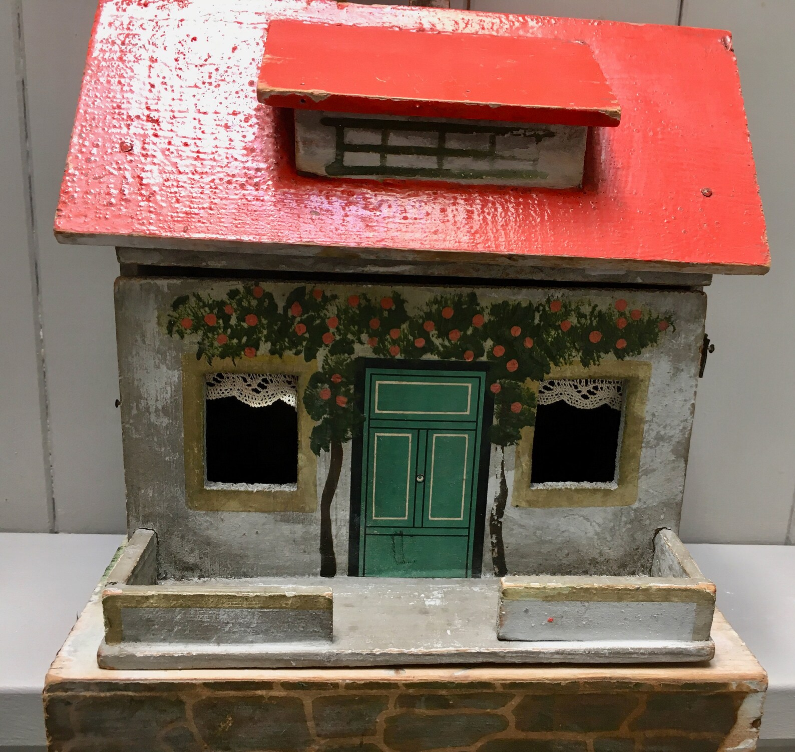 Antique German Dollhouse One Room Cottage Gottschalk Wagner Etsy