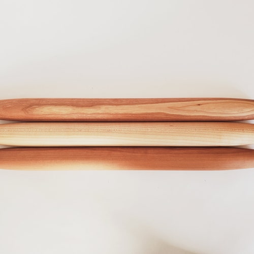 French Tapered Rolling Pin 20 Hardwood Maple Walnut Etsy