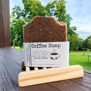 Coffee Soap Bar with Exfoliating Grounds | Handmade Cold Process Soap