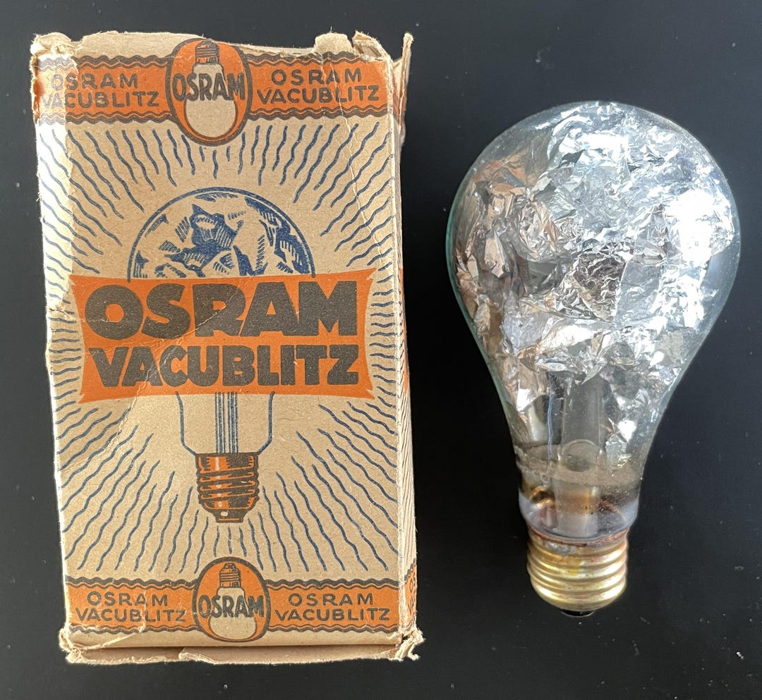 VINTAGE OSRAM VACUBLITZ XM1B PHOTO FLASHES~5 FLASHES