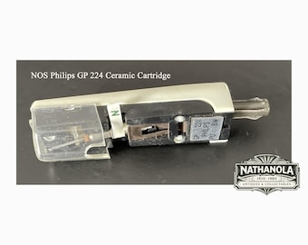 Testina in ceramica Philips GP224 – Testina per giradischi originale 22GP224 – Testina per giradischi vintage anni '60 con stilo Flip N/M