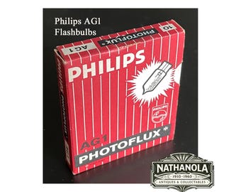 Flashes AG1 vintage de varias marcas – Caja de 10 flashes NOS – Flash para cámara de película de las décadas de 1950 y 1970 – Fotografía analógica